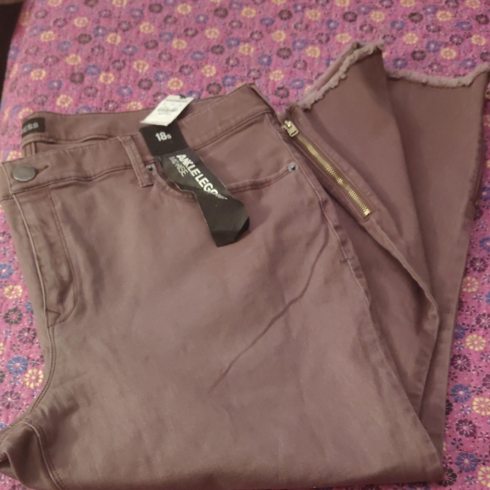 Express Mauve Ankle Jeans